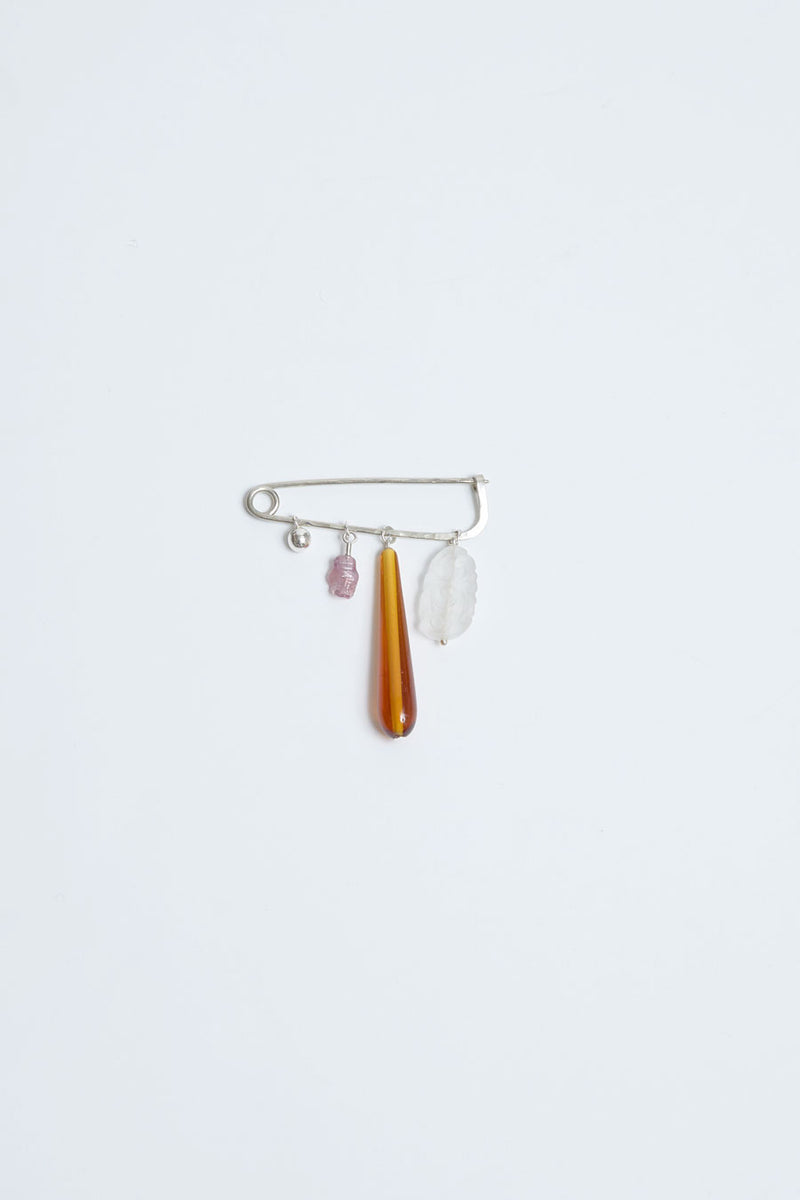 Sisi Joia Pull Brooch in Amber / Frost / Opaline Lilac
