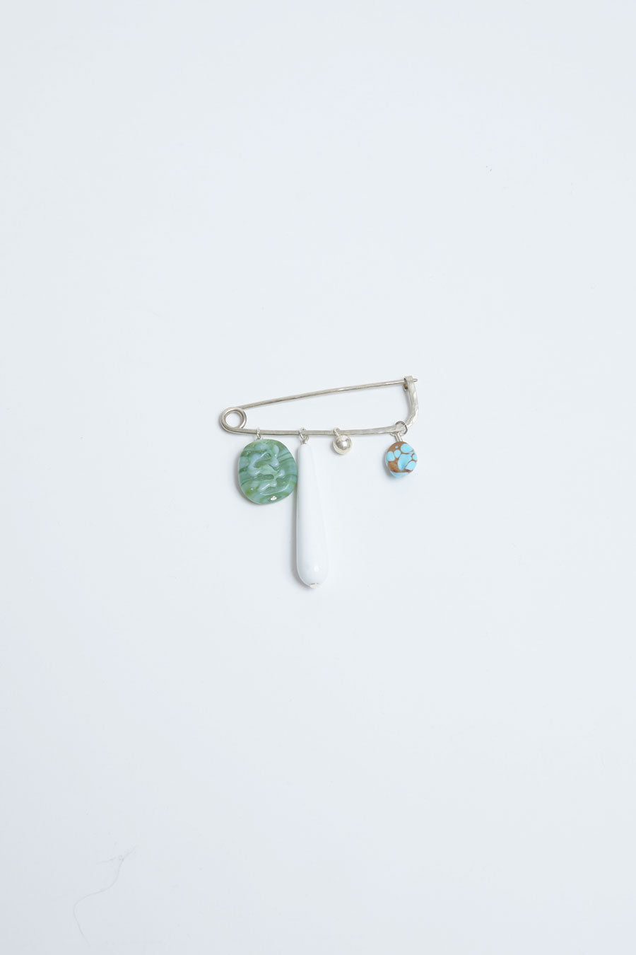 Sisi Joia Pull Brooch in Blanc / Marbled Green / Turcoco