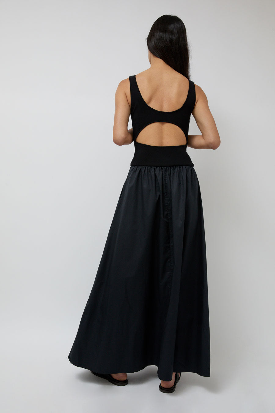 St. Agni Bateau Cut Out Dress in Black