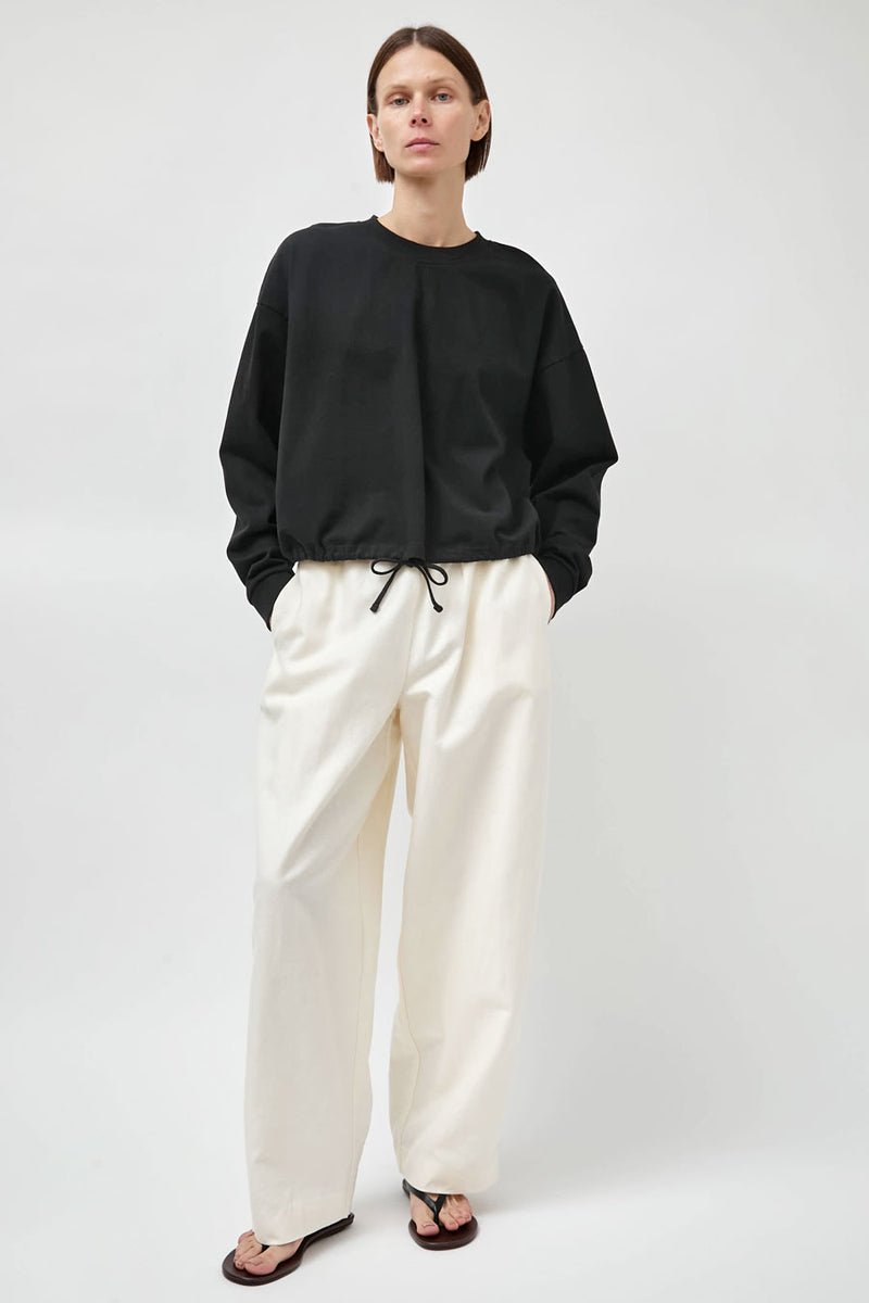 St. Agni Fine Drawstring Relaxed Pants in Ivory