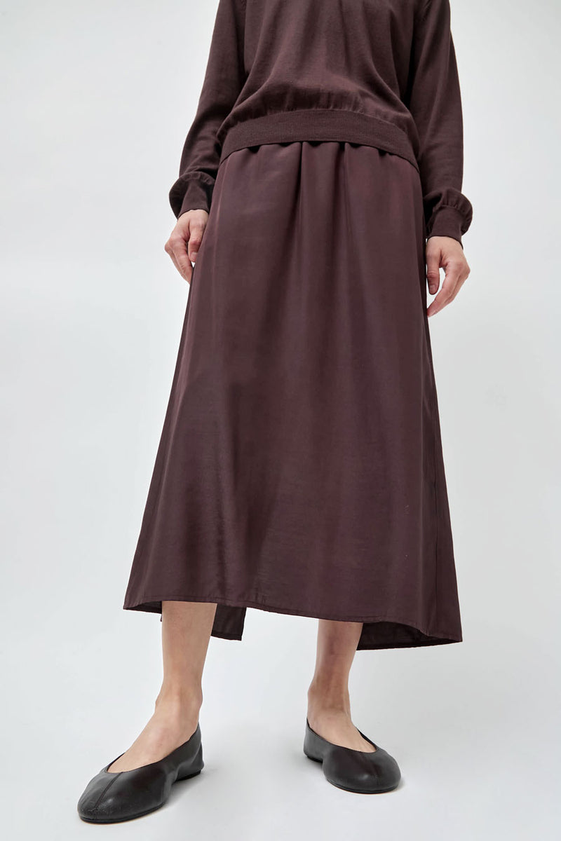 St. Agni Low Scoop Ballet Flat in Coffee