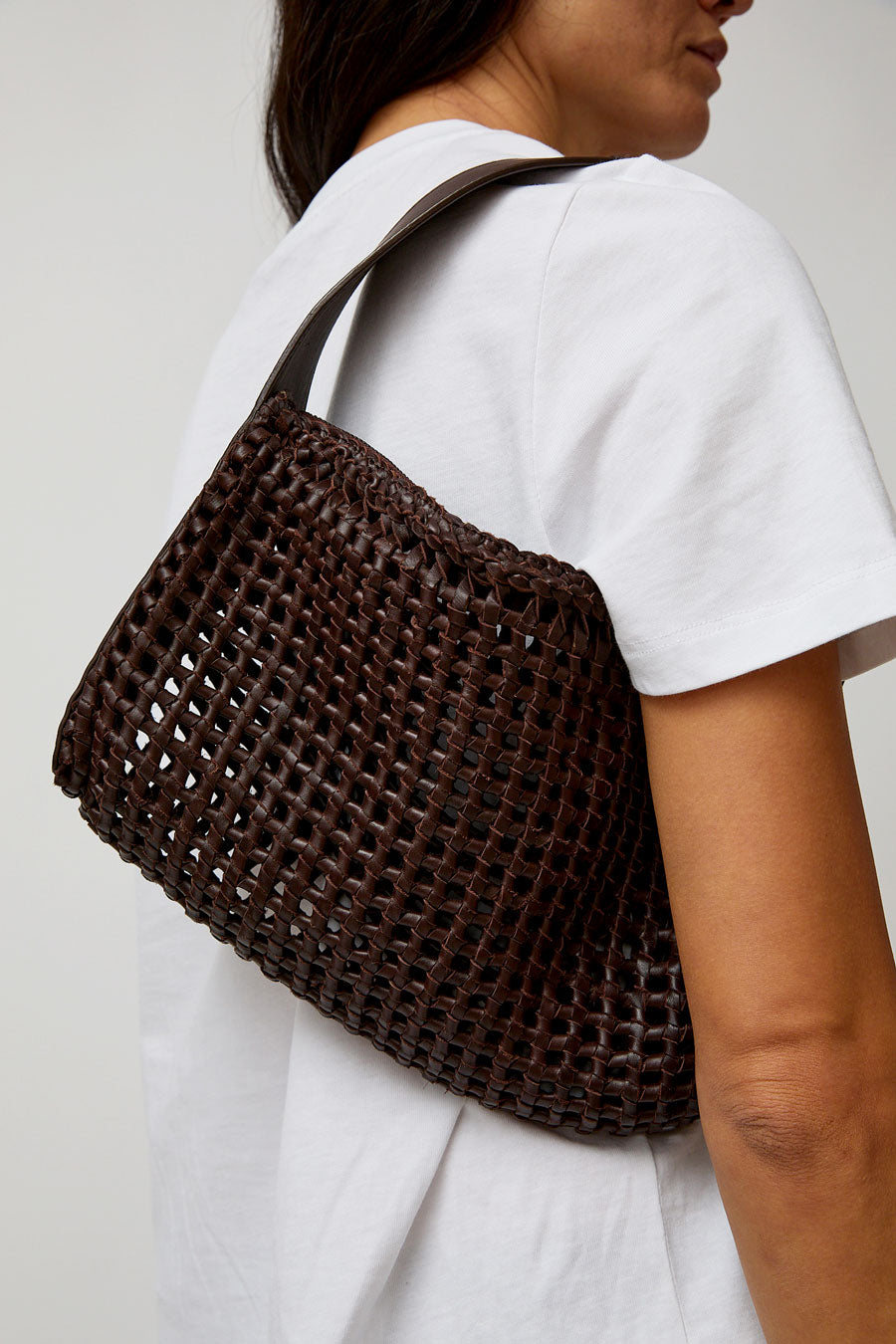 St. Agni Macrame Mesh Bag in Chocolate