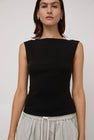 St. Agni Organic Cotton Ballerina Top in Jet Black
