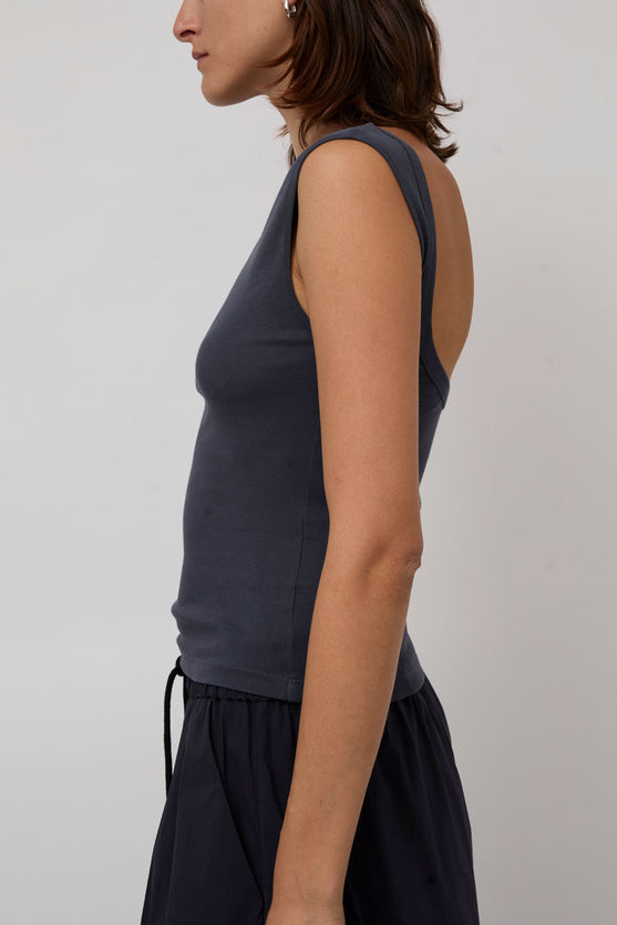St. Agni Organic Cotton Ballerina Top in Storm