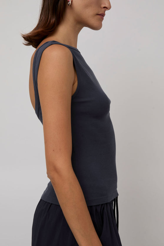 St. Agni Organic Cotton Ballerina Top in Storm