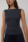 St. Agni Organic Cotton Ballerina Top in Storm