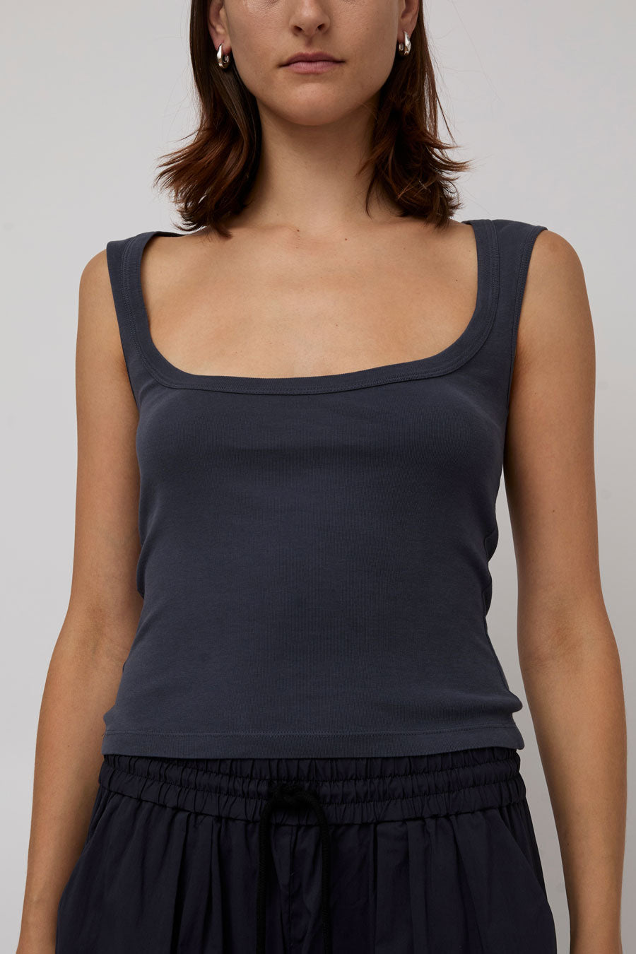 St. Agni Organic Cotton Ballerina Top in Storm
