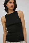 St. Agni Organic Cotton Bateau Tank in Jet Black