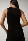 St. Agni Organic Cotton Soft Rib Singlet in Black