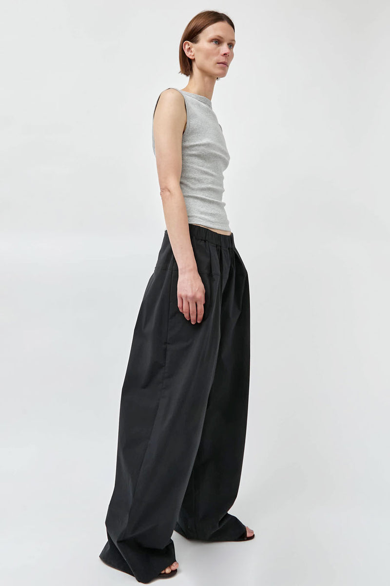 St. Agni Relaxed Pleated Pants in Black