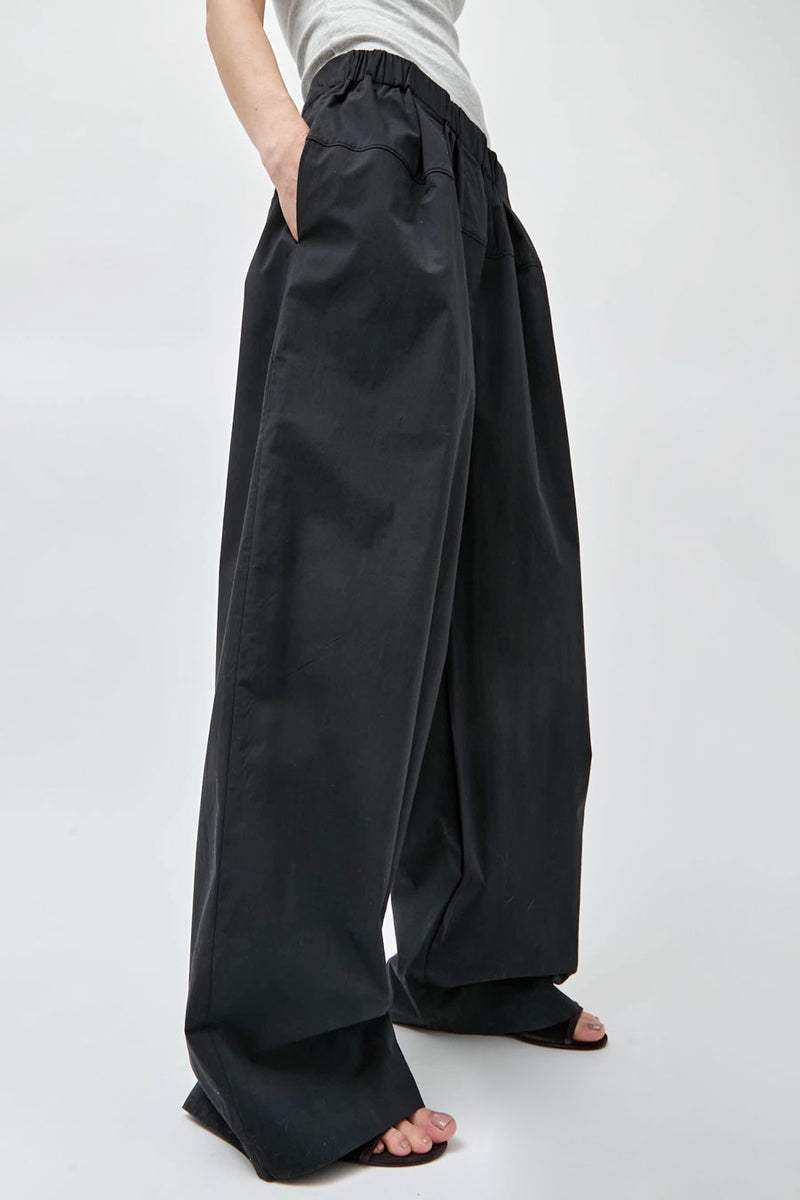 St. Agni Relaxed Pleated Pants in Black