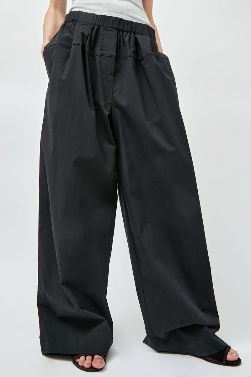 St. Agni Relaxed Pleated Pants in Black