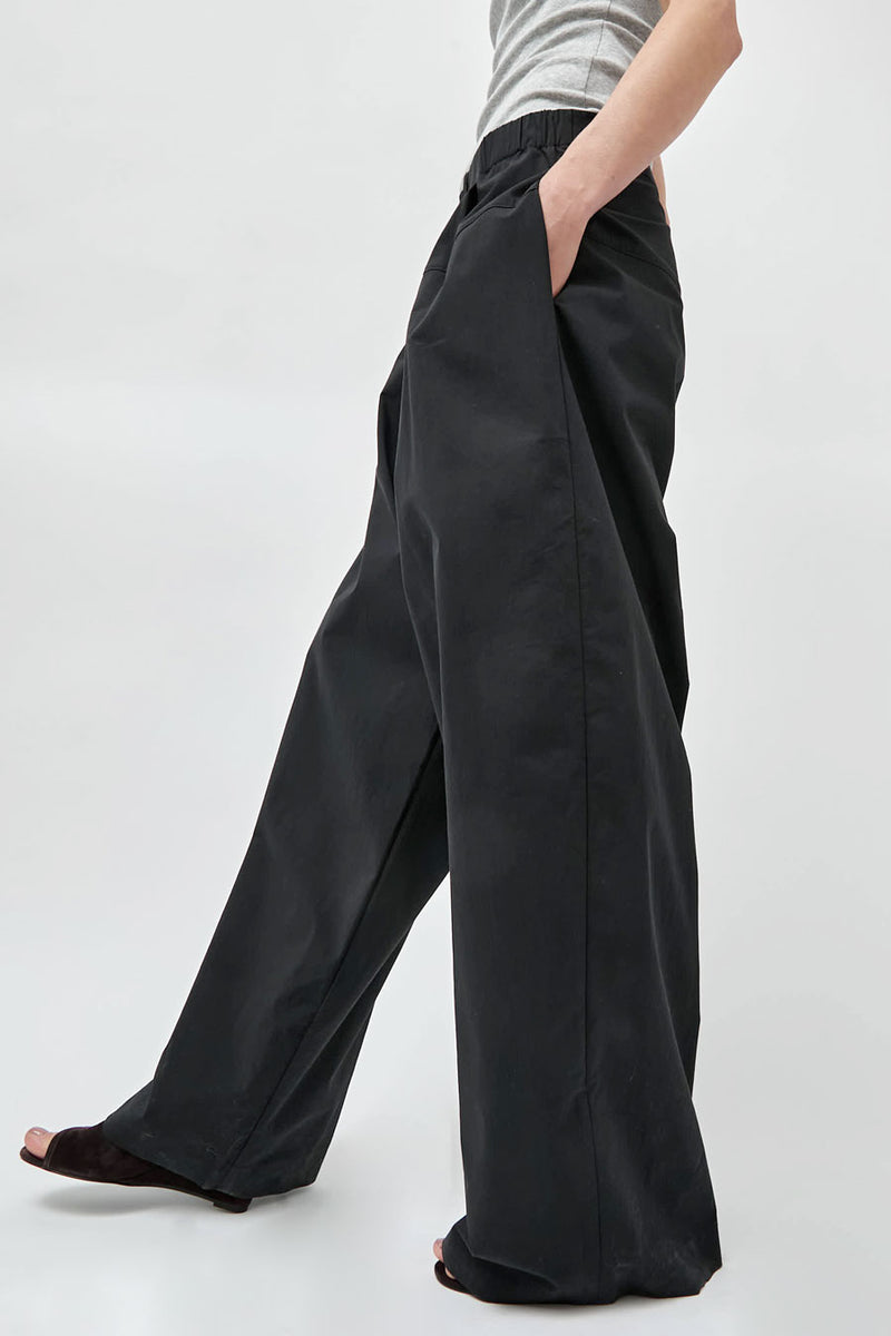St. Agni Relaxed Pleated Pants in Black