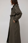 St. Agni Relaxed Trench in Khaki