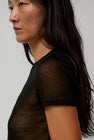 St. Agni Sheer Baby Tee in Black