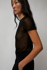 St. Agni Sheer Baby Tee in Black