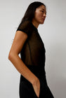 St. Agni Sheer Baby Tee in Black