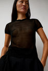 St. Agni Sheer Baby Tee in Black