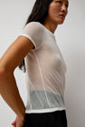 St. Agni Sheer Baby Tee in White