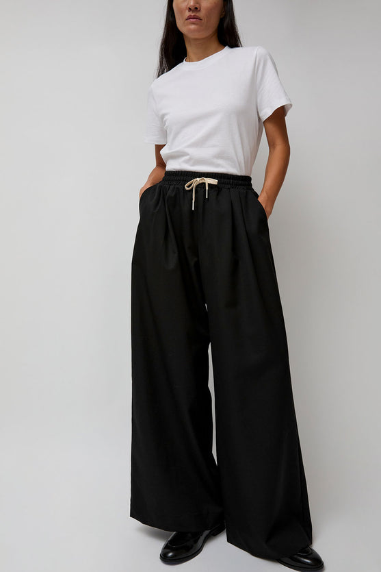 St. Agni Wool Drawstring Pants in Black