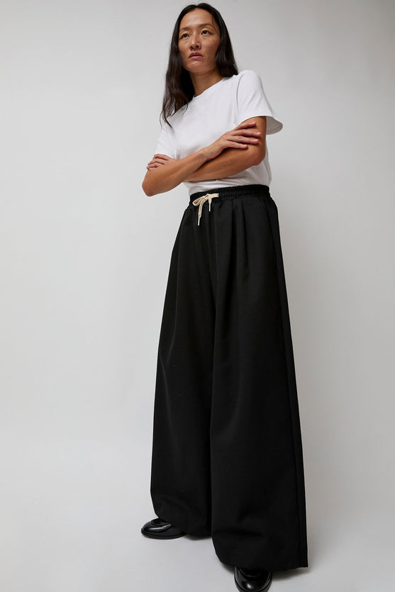 St. Agni Wool Drawstring Pants in Black