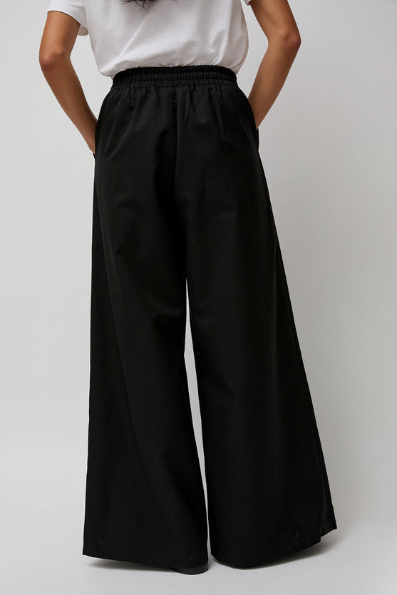 St. Agni Wool Drawstring Pants in Black