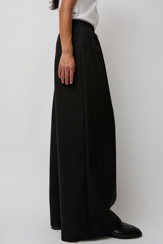 St. Agni Wool Drawstring Pants in Black