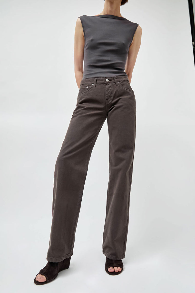 St. Agni Canvas 90s Low Rise Jeans in Ash