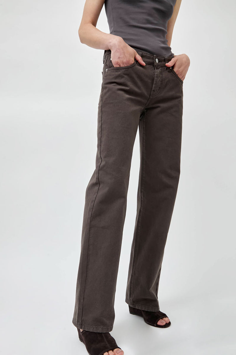 St. Agni Canvas 90s Low Rise Jeans in Ash