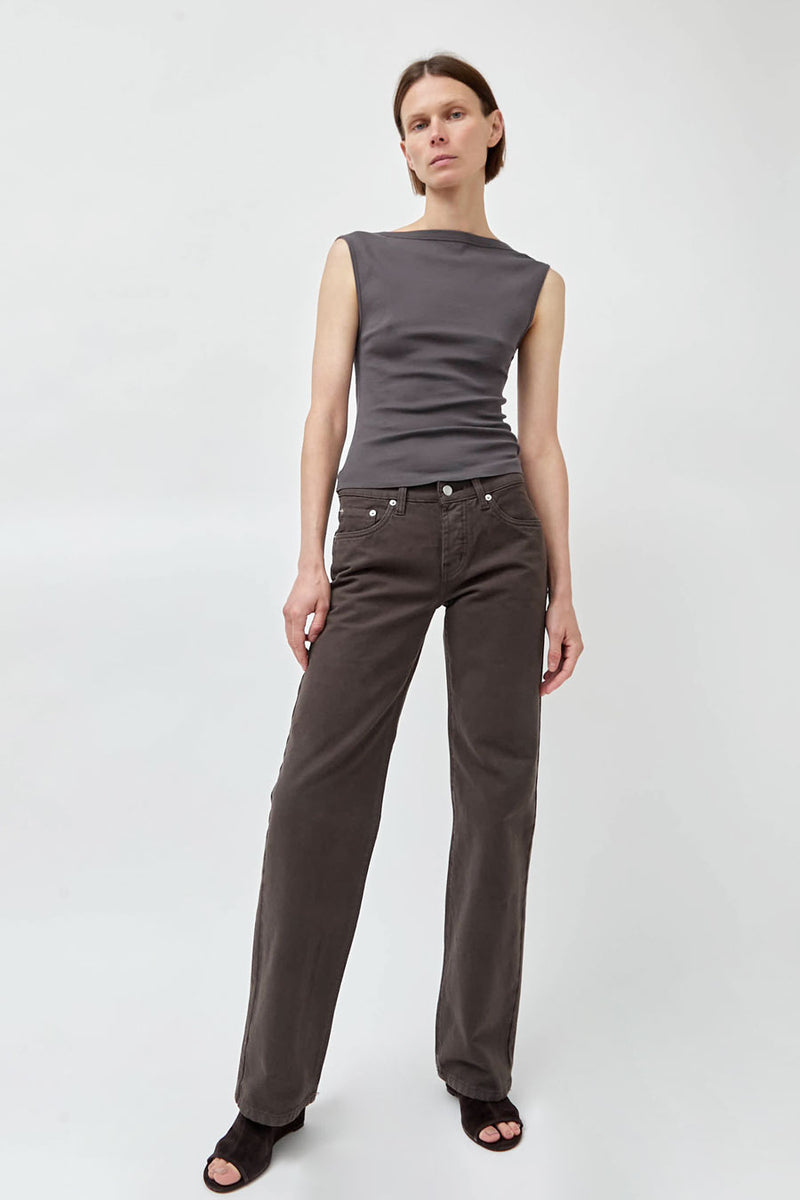 St. Agni Canvas 90s Low Rise Jeans in Ash