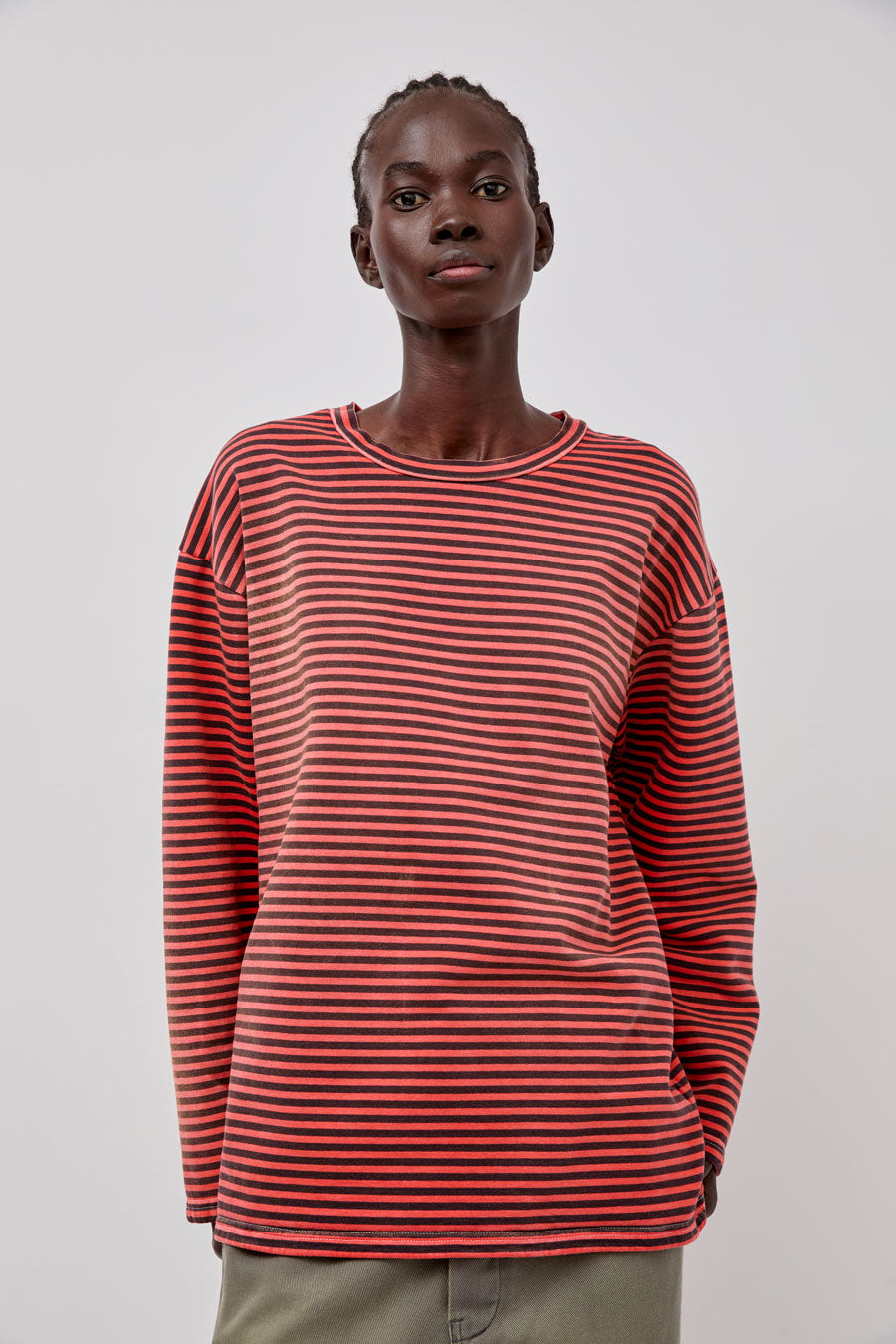 Sultan Wash Aged Sweat Marin in Red and Orange