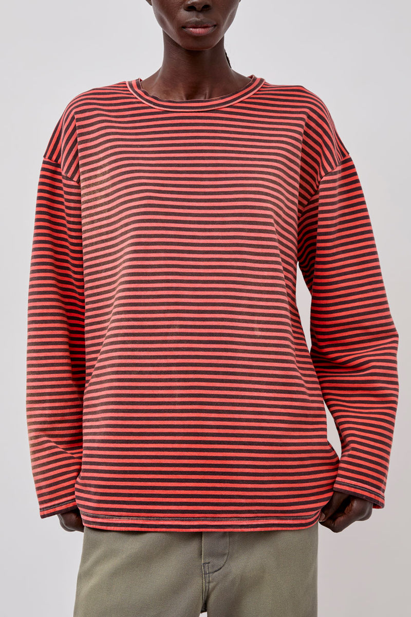 Sultan Wash Aged Sweat Marin in Red and Orange