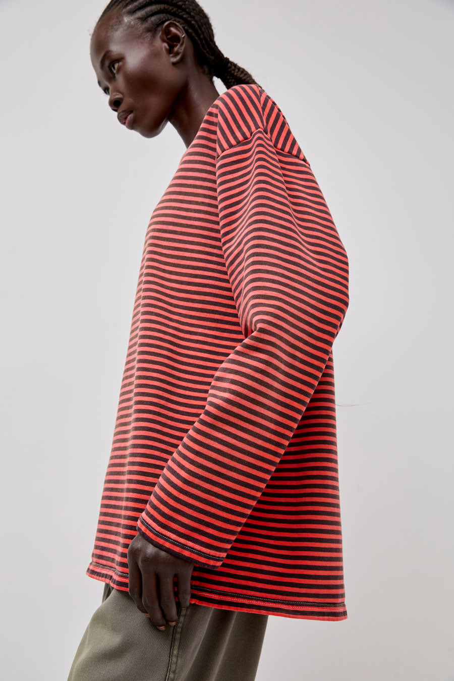 Sultan Wash Aged Sweat Marin in Red and Orange