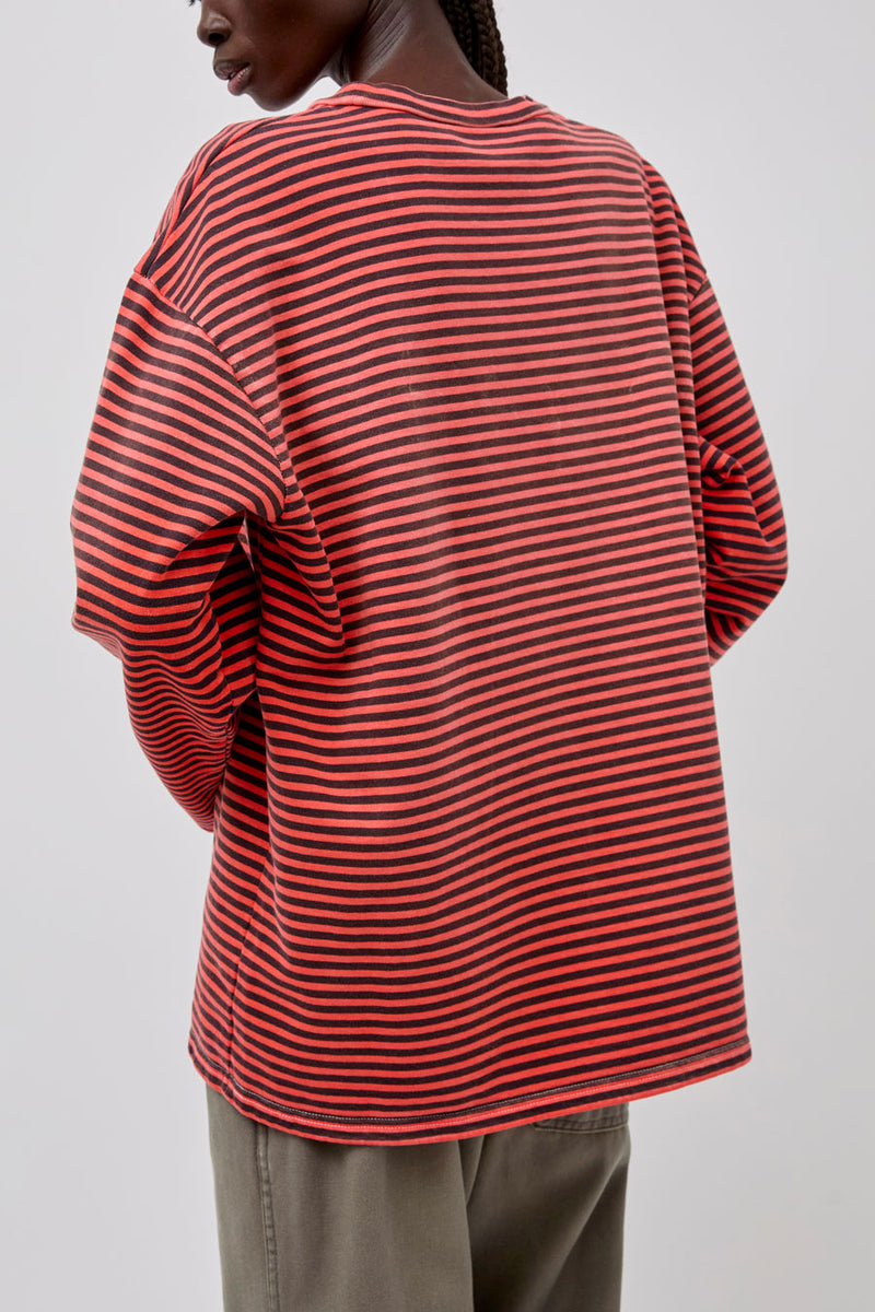 Sultan Wash Aged Sweat Marin in Red and Orange