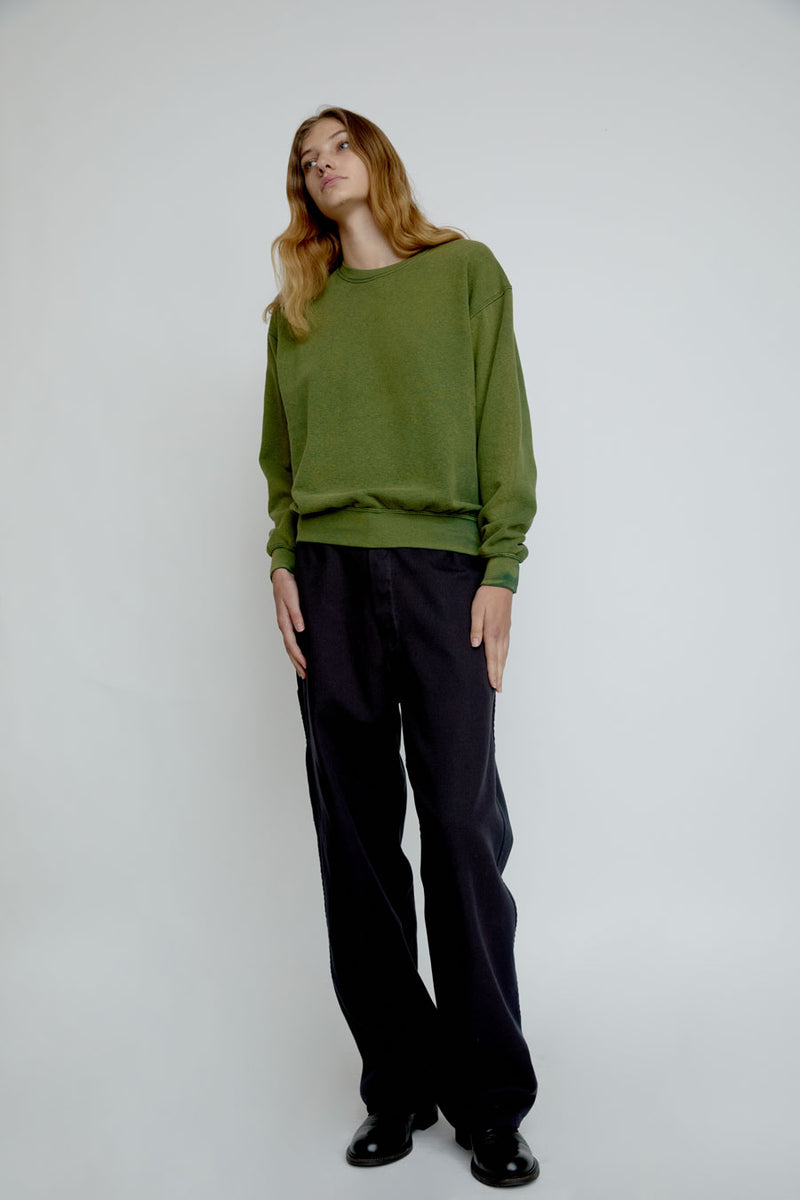 Sultan Wash Aged Sweatshirt in Green