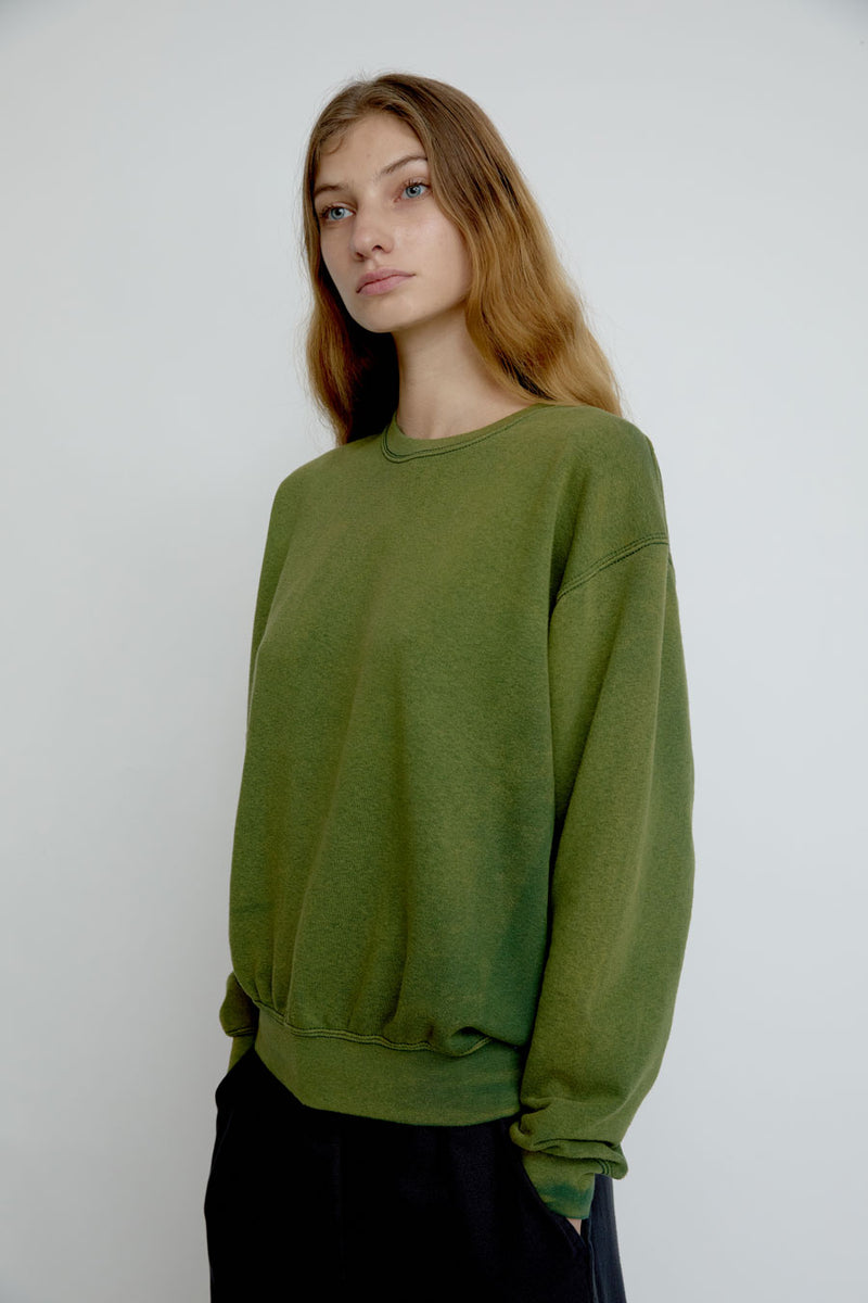 Sultan Wash Aged Sweatshirt in Green