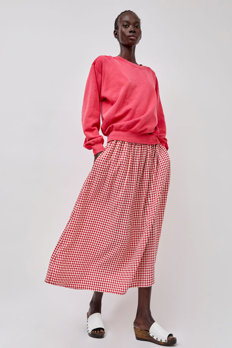 Sultan Wash Aged Sweatshirt in Rouge