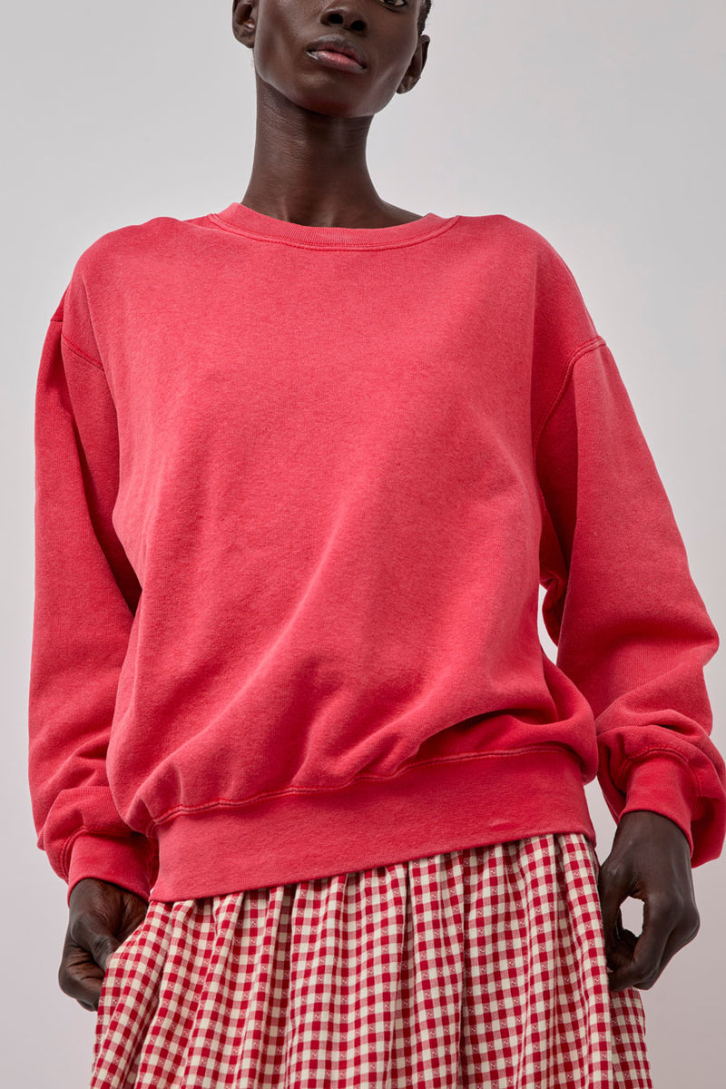Sultan Wash Aged Sweatshirt in Rouge