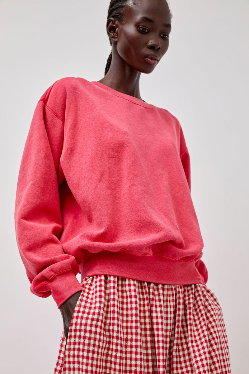 Sultan Wash Aged Sweatshirt in Rouge