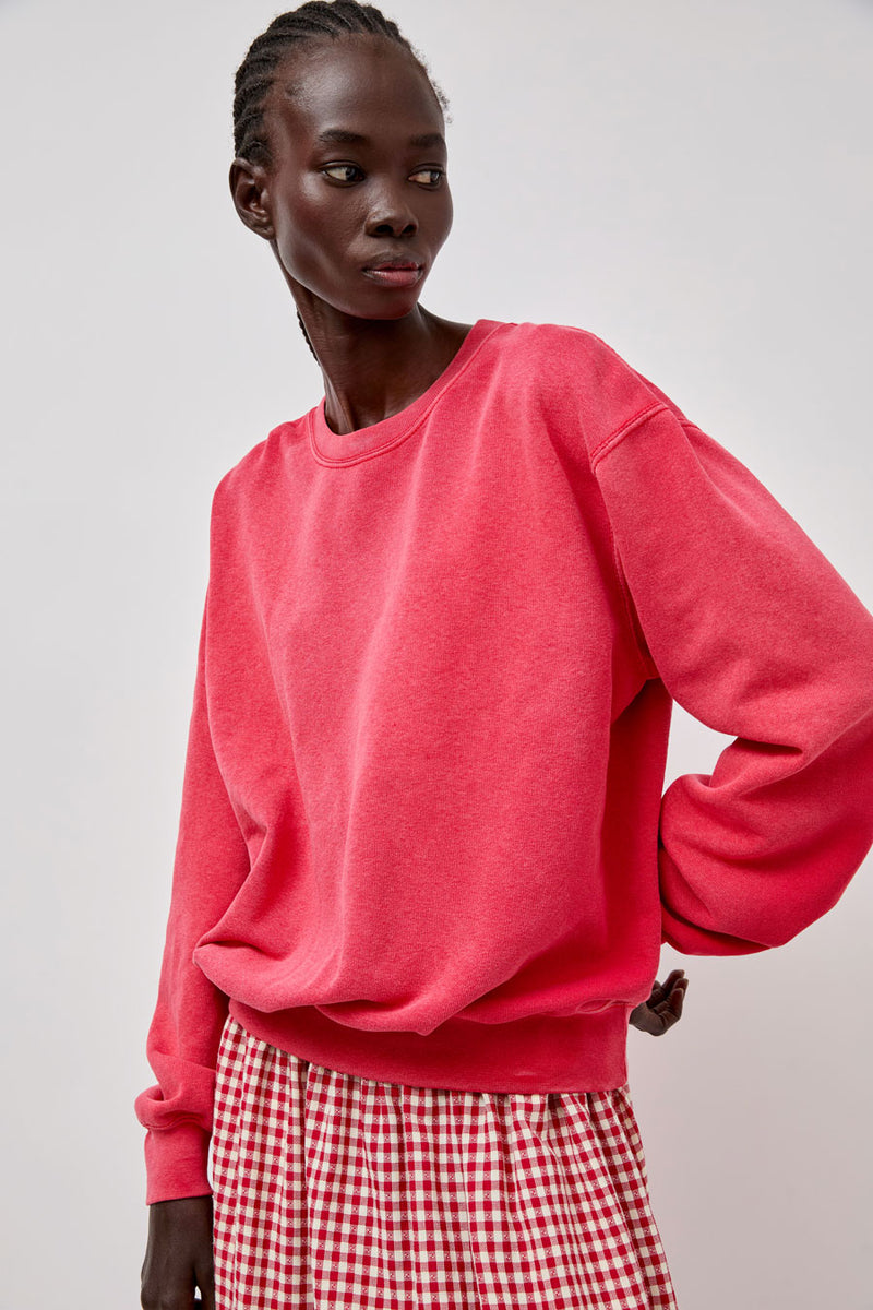 Sultan Wash Aged Sweatshirt in Rouge