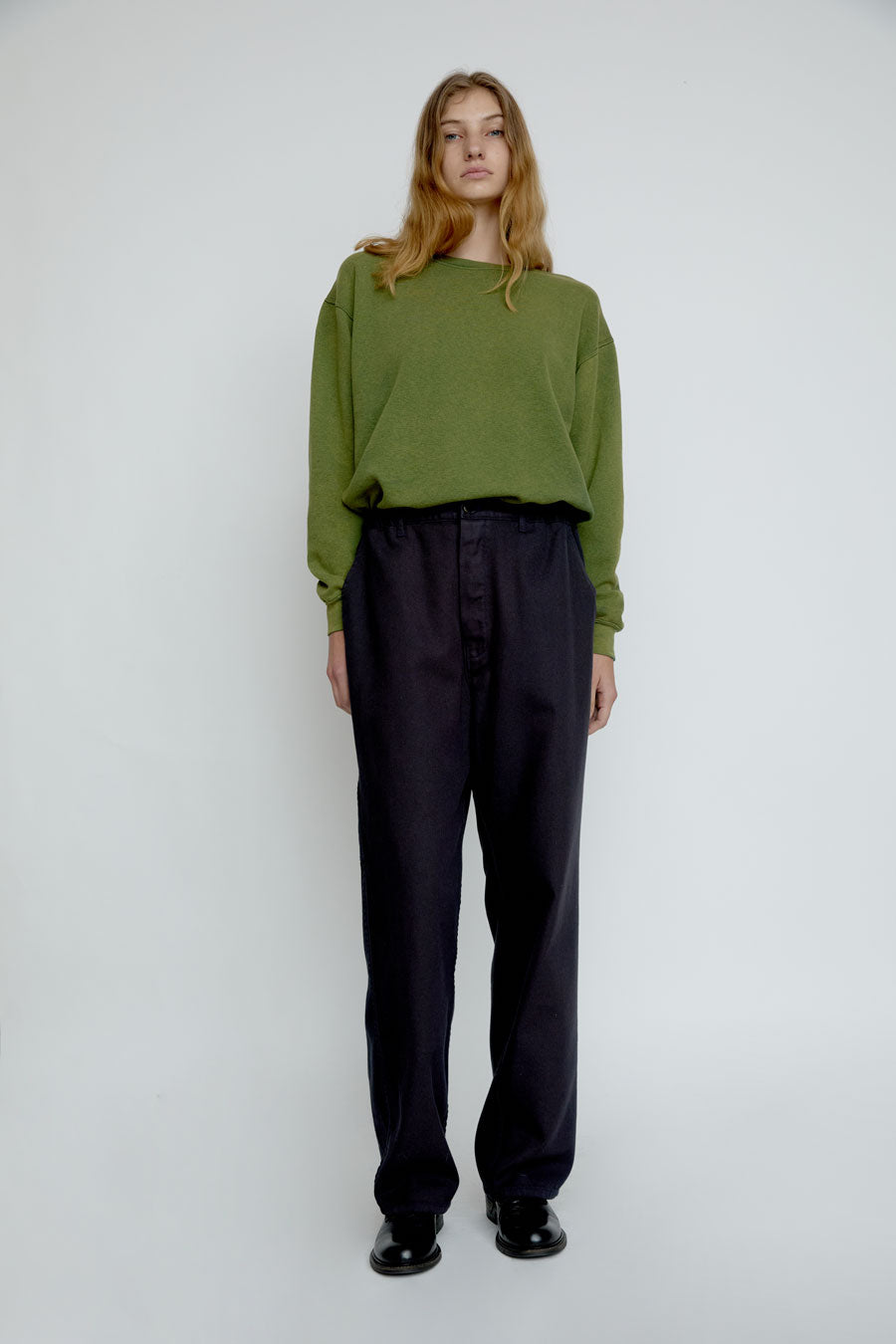 Sultan Wash Big Baggy UK Pant in Dark Navy Yellow
