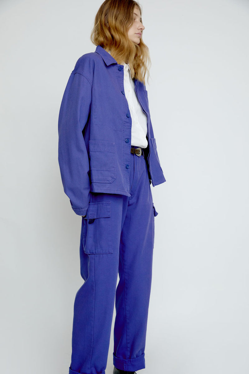 Sultan Wash Cargo Baggy UK Pant in Faded Purple