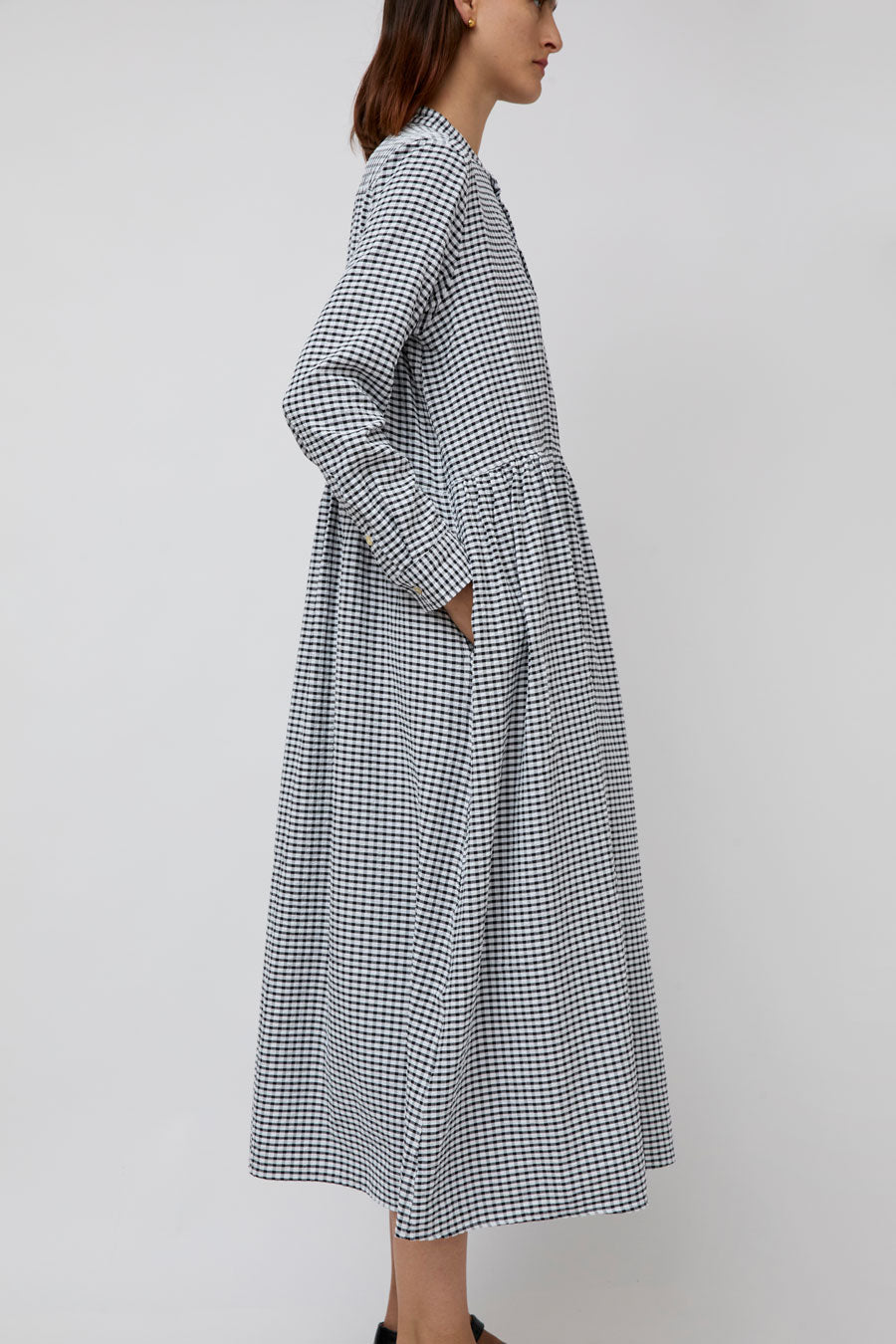 Sultan Wash Dolly Dress Vichy Love in Black and White