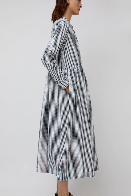 Sultan Wash Dolly Dress Vichy Love in Black and White