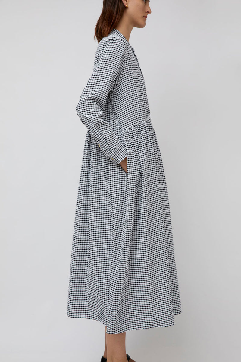 Sultan Wash Dolly Dress Vichy Love in Black and White