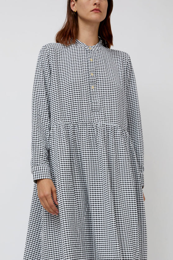 Sultan Wash Dolly Dress Vichy Love in Black and White
