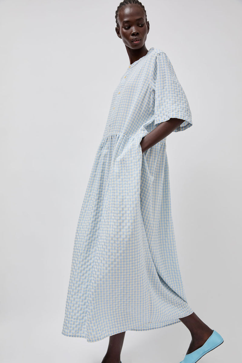 Sultan Wash Eva Dress in Ciel Vichy