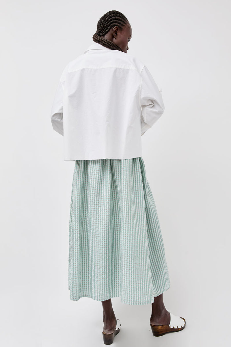 Sultan Wash Louise Skirt in Gris Vert Vichy