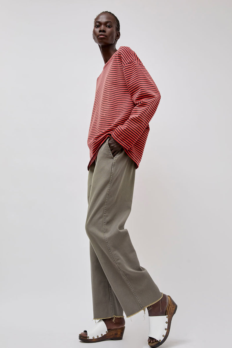 Sultan Wash Petit Baggy UK Cut Pant in Gris Kaki