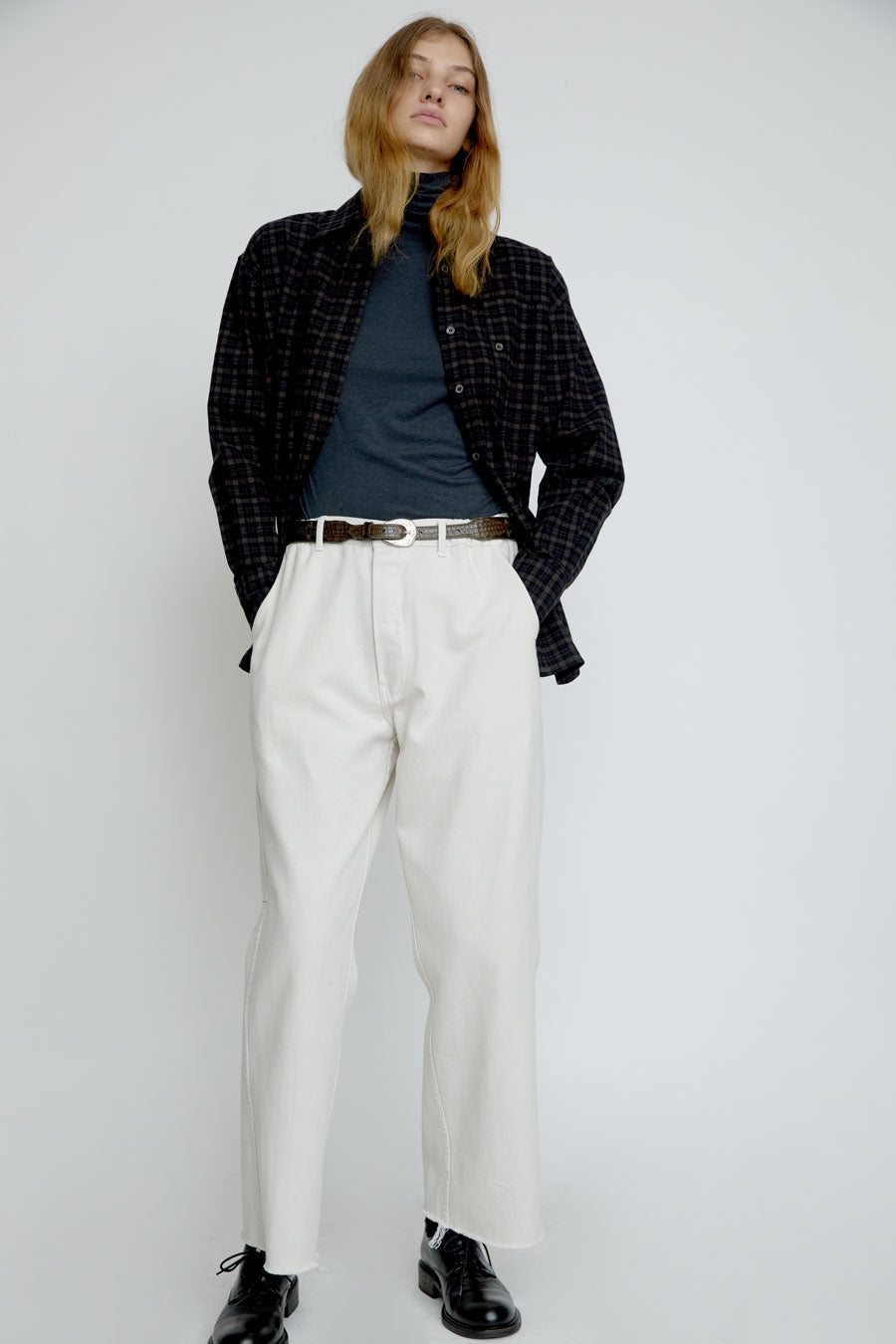 Sultan Wash Petit Baggy UK Pant in Ecru